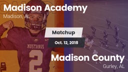 Matchup: Madison Academy vs. Madison County  2018