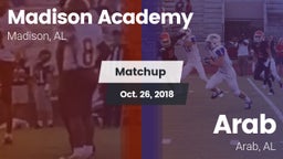 Matchup: Madison Academy vs. Arab  2018