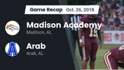 Recap: Madison Academy  vs. Arab  2018