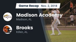 Recap: Madison Academy  vs. Brooks  2018