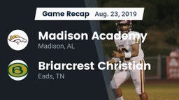Recap: Madison Academy  vs. Briarcrest Christian  2019