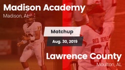 Matchup: Madison Academy vs. Lawrence County  2019