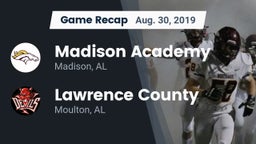 Recap: Madison Academy  vs. Lawrence County  2019