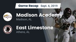 Recap: Madison Academy  vs. East Limestone  2019