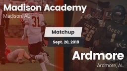 Matchup: Madison Academy vs. Ardmore  2019