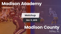 Matchup: Madison Academy vs. Madison County  2019
