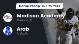 Recap: Madison Academy  vs. Arab  2019