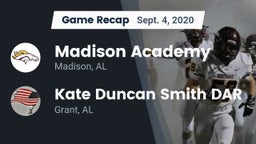 Recap: Madison Academy  vs. Kate Duncan Smith DAR  2020