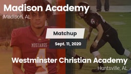 Matchup: Madison Academy vs. Westminster Christian Academy 2020