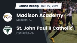 Recap: Madison Academy  vs. St. John Paul II Catholic  2021