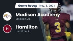 Recap: Madison Academy  vs. Hamilton  2021