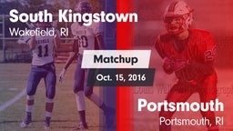 Matchup: South Kingstown vs. Portsmouth  2016