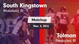 Matchup: South Kingstown vs. Tolman  2016