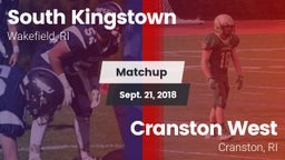 Matchup: South Kingstown vs. Cranston West  2018