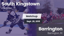 Matchup: South Kingstown vs. Barrington  2018