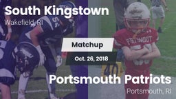 Matchup: South Kingstown vs. Portsmouth Patriots 2018