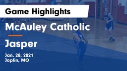 McAuley Catholic  vs Jasper  Game Highlights - Jan. 28, 2021