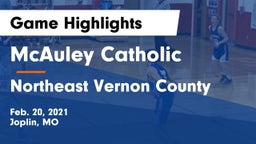 McAuley Catholic  vs Northeast Vernon County Game Highlights - Feb. 20, 2021