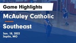 McAuley Catholic  vs Southeast  Game Highlights - Jan. 18, 2022