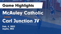 McAuley Catholic  vs Carl Junction JV Game Highlights - Feb. 4, 2022
