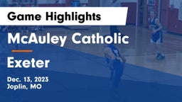 McAuley Catholic  vs Exeter  Game Highlights - Dec. 13, 2023