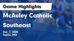 McAuley Catholic  vs Southeast  Game Highlights - Jan. 7, 2020