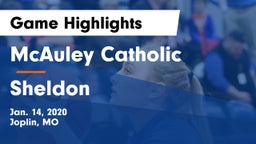 McAuley Catholic  vs Sheldon  Game Highlights - Jan. 14, 2020