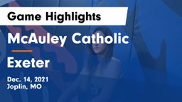McAuley Catholic  vs Exeter  Game Highlights - Dec. 14, 2021