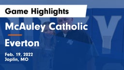 McAuley Catholic  vs Everton Game Highlights - Feb. 19, 2022