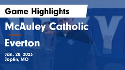 McAuley Catholic  vs Everton  Game Highlights - Jan. 20, 2023