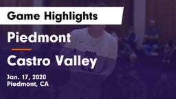 Piedmont  vs Castro Valley  Game Highlights - Jan. 17, 2020