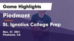 Piedmont  vs St. Ignatius College Prep Game Highlights - Nov. 27, 2021