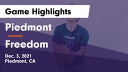 Piedmont  vs Freedom Game Highlights - Dec. 3, 2021