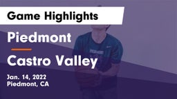 Piedmont  vs Castro Valley  Game Highlights - Jan. 14, 2022