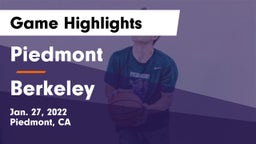 Piedmont  vs Berkeley  Game Highlights - Jan. 27, 2022
