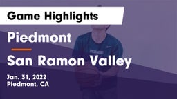 Piedmont  vs San Ramon Valley  Game Highlights - Jan. 31, 2022