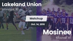 Matchup: Lakeland vs. Mosinee  2016