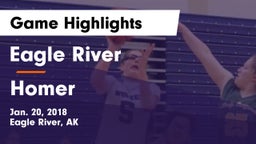 Eagle River  vs Homer  Game Highlights - Jan. 20, 2018