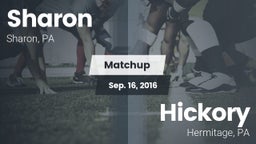 Matchup: Sharon vs. Hickory  2016