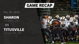 Recap: Sharon  vs. Titusville  2016