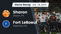 Recap: Sharon  vs. Fort LeBoeuf  2019