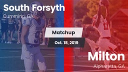 Matchup: South Forsyth vs. Milton  2019