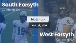 Matchup: South Forsyth vs. West Forsyth  2020