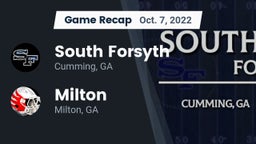 Recap: South Forsyth  vs. Milton  2022