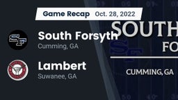 Recap: South Forsyth  vs. Lambert  2022