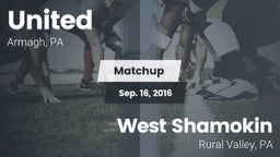 Matchup: United vs. West Shamokin  2016