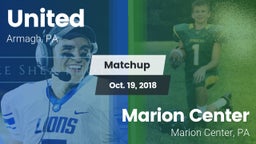 Matchup: United vs. Marion Center  2018