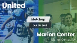 Matchup: United vs. Marion Center  2019
