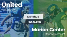 Matchup: United vs. Marion Center  2020