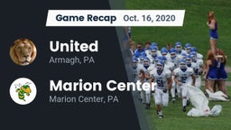Recap: United  vs. Marion Center  2020